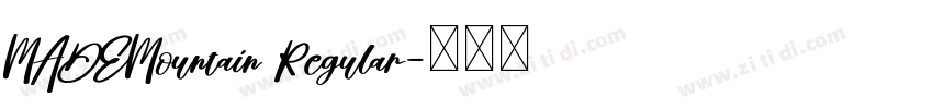 MADEMountain Regular字体转换